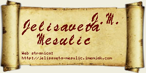 Jelisaveta Mesulić vizit kartica